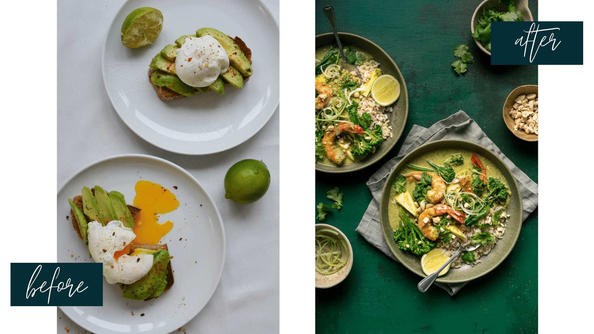Before and After Food Styling Course Example 3
