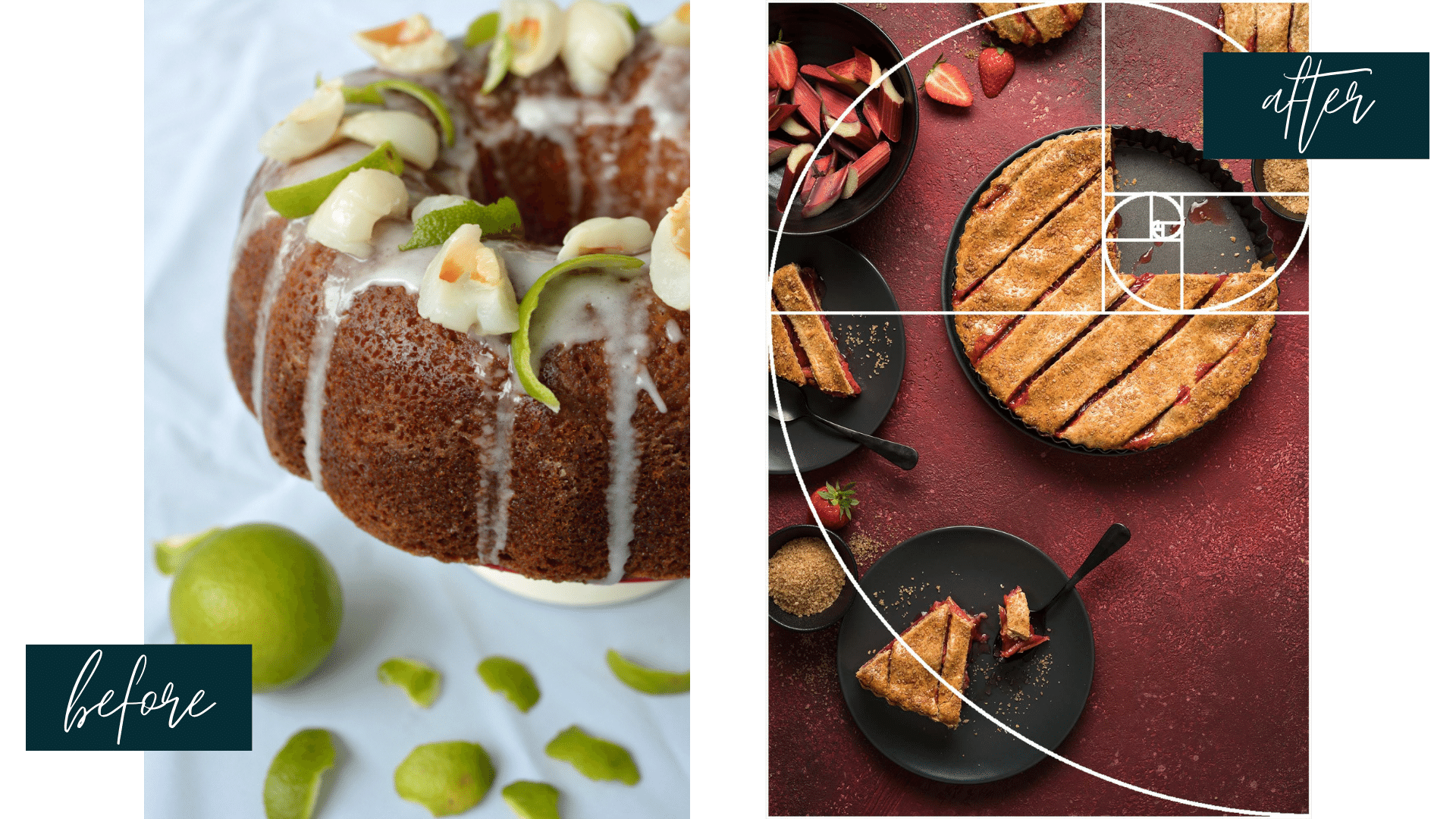 Before and After Food Styling Course Example 1